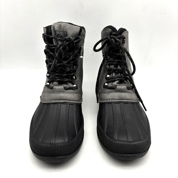 NEW Denali 'EXPEDITION' Gray Suede Leather Rubber Winter Boots Men's US9 UK8 - Picture 2 of 14